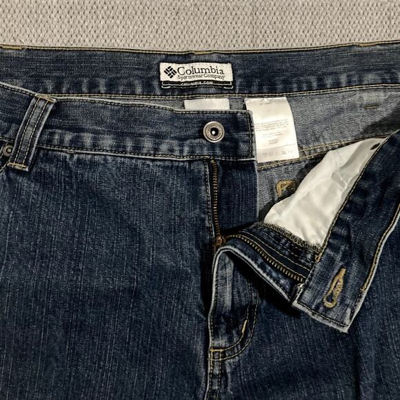 Columbia Vintage Jeans Men's 44X32 Dark Wash Loose Straight Outdoors Hunting - Picture 4 of 9